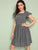 Striped Square Neck Fit & Flare Dress