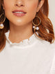 Frill Neck Ruffle Armhole Smock Dress