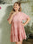 Plus Ruffle Sleeve Ruffle Hem Smock Dress