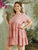 Plus Ruffle Sleeve Ruffle Hem Smock Dress