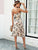 Simplee Floral Print Ruffle Trim Slip Dress