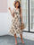 Simplee Floral Print Ruffle Trim Slip Dress