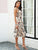 Simplee Floral Print Ruffle Trim Slip Dress