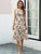 Simplee Floral Print Ruffle Trim Slip Dress