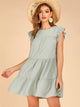 Butterfly Sleeve Babydoll Dress