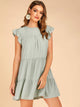 Butterfly Sleeve Babydoll Dress