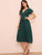 Surplice Front Belted Chiffon Dress