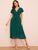 Surplice Front Belted Chiffon Dress