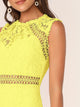 Zip Back Form Fitted Lace Dress
