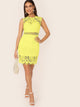 Zip Back Form Fitted Lace Dress