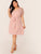 Plus Eyelash Lace Trim Self Belted Dress