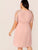 Plus Eyelash Lace Trim Self Belted Dress