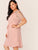 Plus Eyelash Lace Trim Self Belted Dress