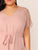 Plus Eyelash Lace Trim Self Belted Dress