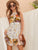 Floral Print Sleeveless Halter Dress