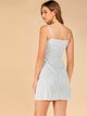 Side Button Gingham Cami Dress
