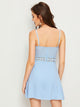Contrast Lace Solid Cami Dress