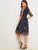 Floral Embroidery Mesh Overlay Dress