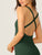 Criss-cross Backless Rib-knit Bodycon Dress