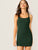 Criss-cross Backless Rib-knit Bodycon Dress