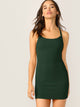 Criss-cross Backless Rib-knit Bodycon Dress