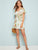 Surplice Neck Ruffle Trim Wrap Knot Floral Dress