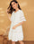 Solid Contrast Lace Swing Dress