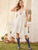 Lace Trim Backless Fit & Flare Dress