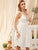 Lace Trim Backless Fit & Flare Dress