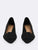 Buckle Accent Pointed Toe Slip On Ballet Flats