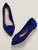 Buckle Accent Pointed Toe Slip On Ballet Flats