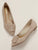 Buckle Accent Pointed Toe Slip On Ballet Flats