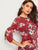 Keyhole Back Floral Print Knotted Cuff Dress