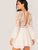 Tie Back Backless Embroidered Mesh Dress