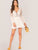 Tie Back Backless Embroidered Mesh Dress