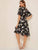 Floral Print Ruffle Hem Belted Dress