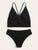 Rib-knit Criss Cross Bikini Set