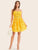 Fit & Flare Guipure Lace Overlay Bustier Cami Dress