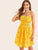 Fit & Flare Guipure Lace Overlay Bustier Cami Dress