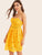 Fit & Flare Guipure Lace Overlay Bustier Cami Dress