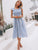 Striped Print Ruffle Armhole Shirred Dress