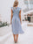 Striped Print Ruffle Armhole Shirred Dress