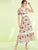 Floral Print Contrast Lace V-neck Dress