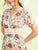 Floral Print Contrast Lace V-neck Dress