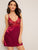 Floral Lace Satin Slips With Thong