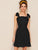 Solid Ruffle Hem Shirred Cami Dress