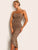 Dip Hem Ruched Tube Bodycon Dress