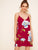 Floral Print Double V Neckline Cami Dress