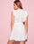 Ruffle Trim Embroidery Belted Dress