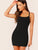 Criss-cross Backless Rib-knit Bodycon Dress